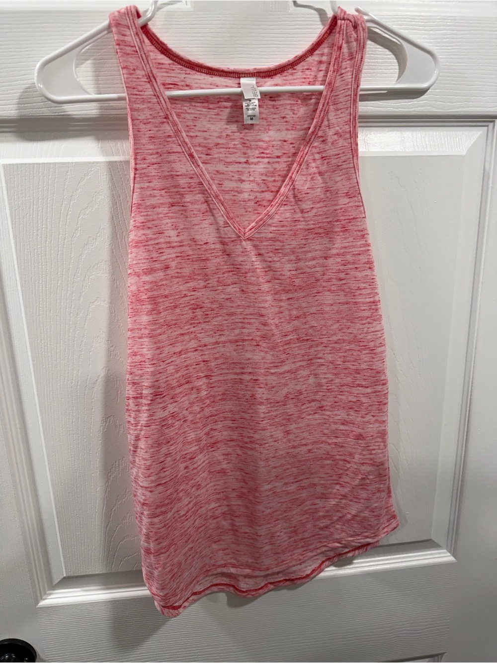 Bella Canvas Pink Heather V-Neck Tank